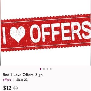 I Love Offers' Sign